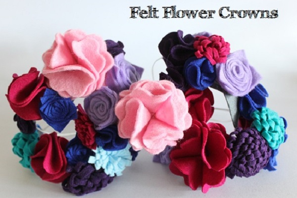 felt flower crowns