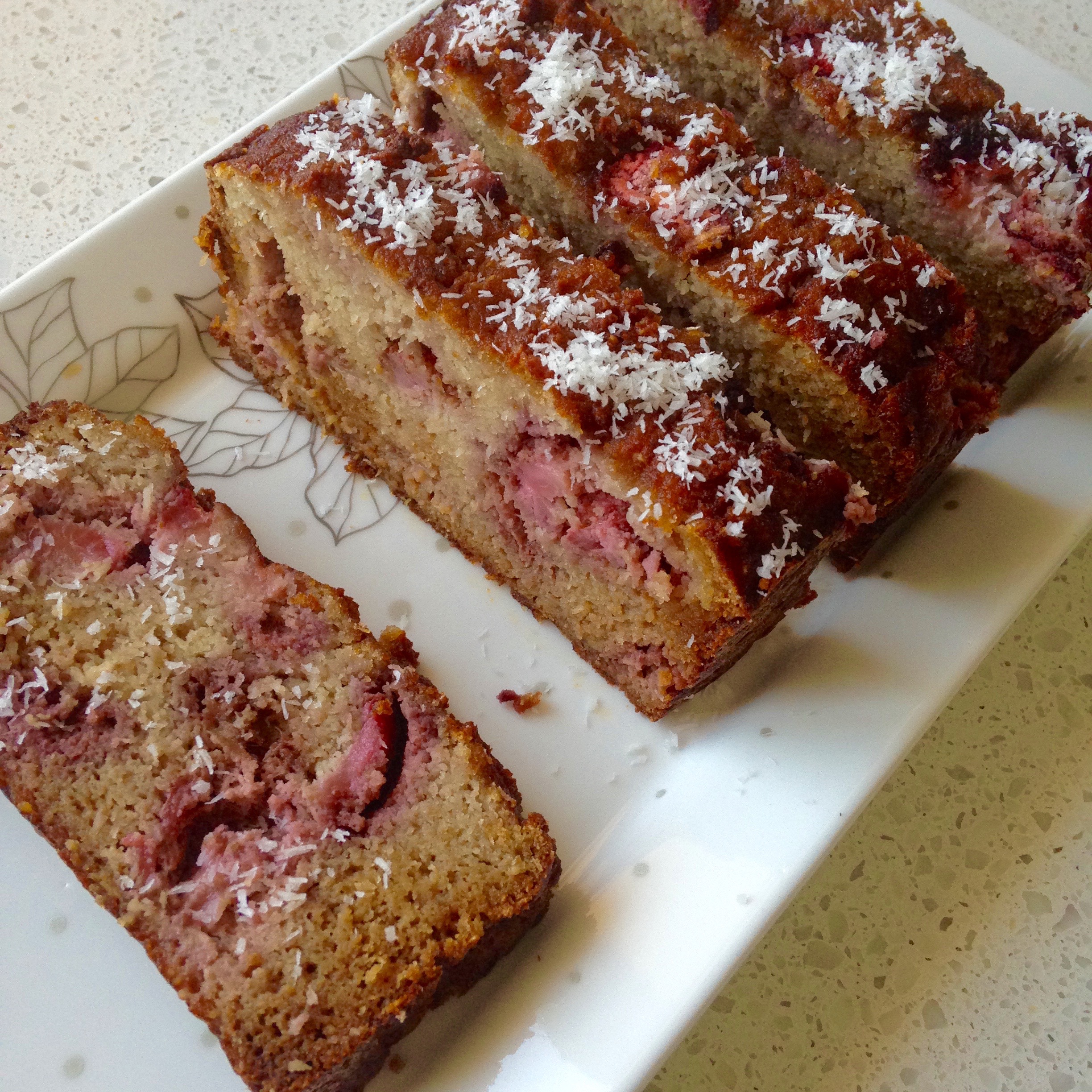 Healthy strawberry Coconut Loaf