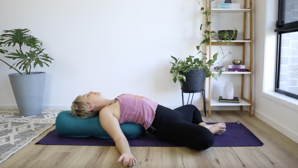 supine butterfly pose